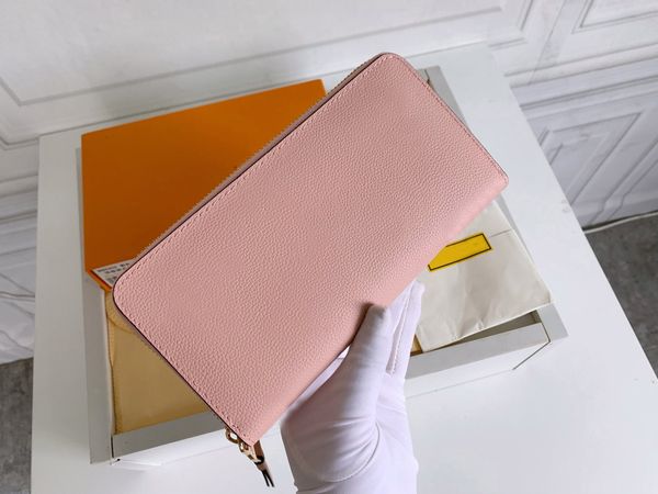 2023 luxury brand fashion designer wallets luxury empreinte purse by the pool mens womens clutch highs quality embossed flower letter coin p, Black