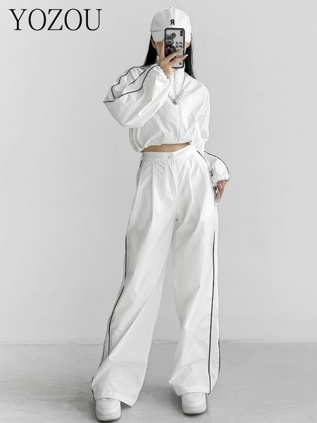women s two piece pants yozou white black sports tracksuits set women windbreak fast dry cropped zip up jackets coat wide leg baggy trousers
women s two piece pants yozou white black sports tracksuits set women windbreak fast dry cropped zip up jackets coat wide leg baggy trousers