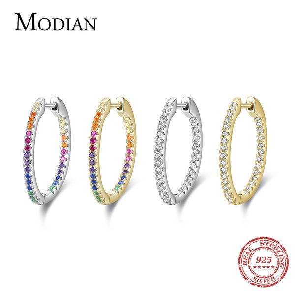 stud modian rainbow color sparkling earrings real 925 sterling silver circle zirconia hoop earrings for women luxury wedding jewelry 230228, Golden;silver
stud modian rainbow color sparkling earrings real 925 sterling silver circle zirconia hoop earrings for women luxury wedding jewelry 230228, Golden;silver