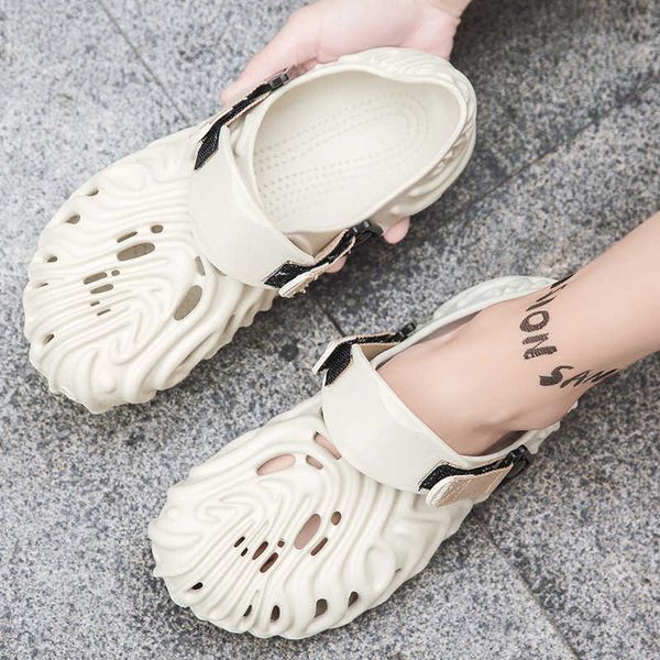 slippers summer new surf wading slippers men's large size eva soft bottom hole shoes outdoor non-slip beach sandals fishing shoes s y23, Black
slippers summer new surf wading slippers men's large size eva soft bottom hole shoes outdoor non-slip beach sandals fishing shoes s y23, Black