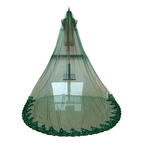 wedding hair jewelry luxury lace edge green bridal veils blue red gold white 3 m long catherdral veil with sequined applique accessories 230, Slivery;golden
wedding hair jewelry luxury lace edge green bridal veils blue red gold white 3 m long catherdral veil with sequined applique accessories 230, Slivery;golden