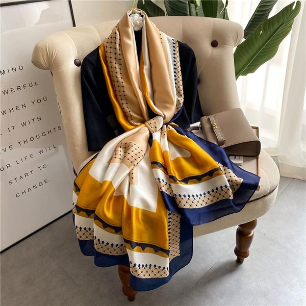 scarves fashion 180x90cm satin silk scarf women luxury large shawl wrap muslim hijab headband beach stoles female bandana foulard turbanscar, Blue;gray
scarves fashion 180x90cm satin silk scarf women luxury large shawl wrap muslim hijab headband beach stoles female bandana foulard turbanscar, Blue;gray