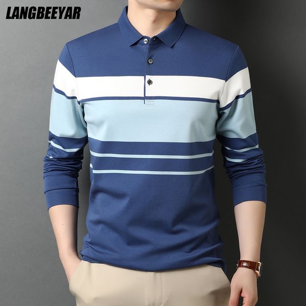 men's polos fashion designer brand striped plain mens long sleeve polo shirt casual turn down collar mens clothing 230228, White;black
men's polos fashion designer brand striped plain mens long sleeve polo shirt casual turn down collar mens clothing 230228, White;black
