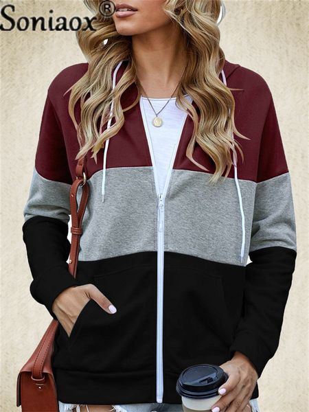 women's hoodies sweatshirts autumn winter women zipper cardigan hoodies sweaters lady vintage casual loose long sleeve stripe contrast, Black
women's hoodies sweatshirts autumn winter women zipper cardigan hoodies sweaters lady vintage casual loose long sleeve stripe contrast, Black
