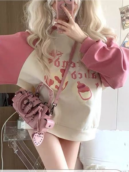 womens two piece pants deeptown kawaii sweet pink hoodies women japanese harajuku oversized sweatshirts female loose casual long sleeve y2k, White
womens two piece pants deeptown kawaii sweet pink hoodies women japanese harajuku oversized sweatshirts female loose casual long sleeve y2k, White