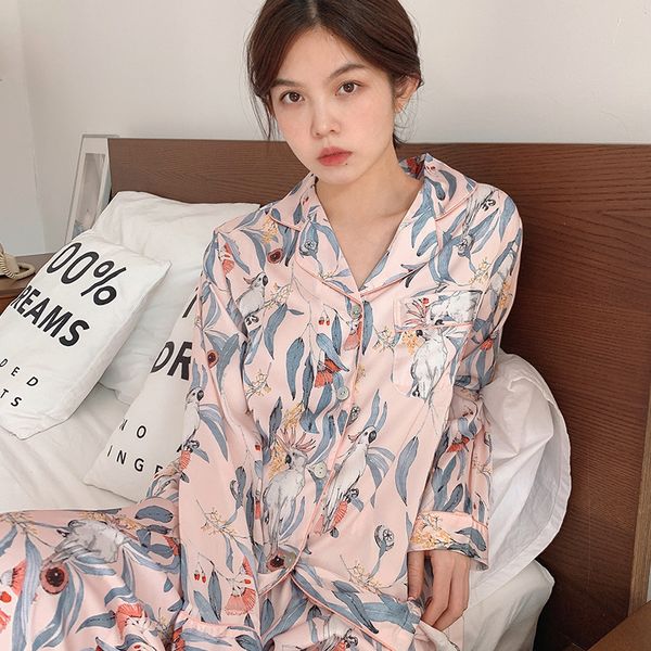 womens sleepwear lisacmvpnel ice silk long sleeve womens twopiece set pajamas korean loose and fresh printing fashion sleepwear 230228, Black;red
womens sleepwear lisacmvpnel ice silk long sleeve womens twopiece set pajamas korean loose and fresh printing fashion sleepwear 230228, Black;red