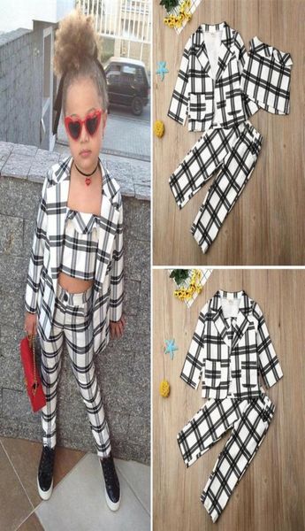 3pcs set kids baby girls clothes plaid coat undercoat long pants outfits275h9170043, White
3pcs set kids baby girls clothes plaid coat undercoat long pants outfits275h9170043, White