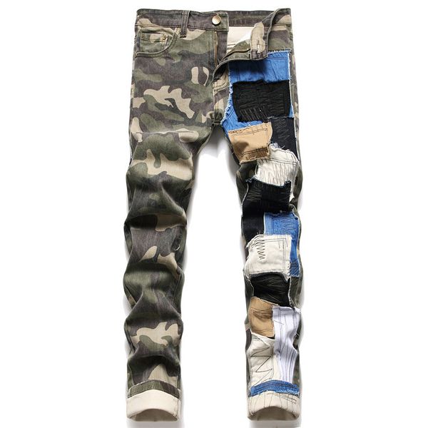 mens cool rips stretch designer jeans distressed ripped biker slim fit washed motorcycle denim men s hip hop fashion man pants splice fittin, Blue
mens cool rips stretch designer jeans distressed ripped biker slim fit washed motorcycle denim men s hip hop fashion man pants splice fittin, Blue