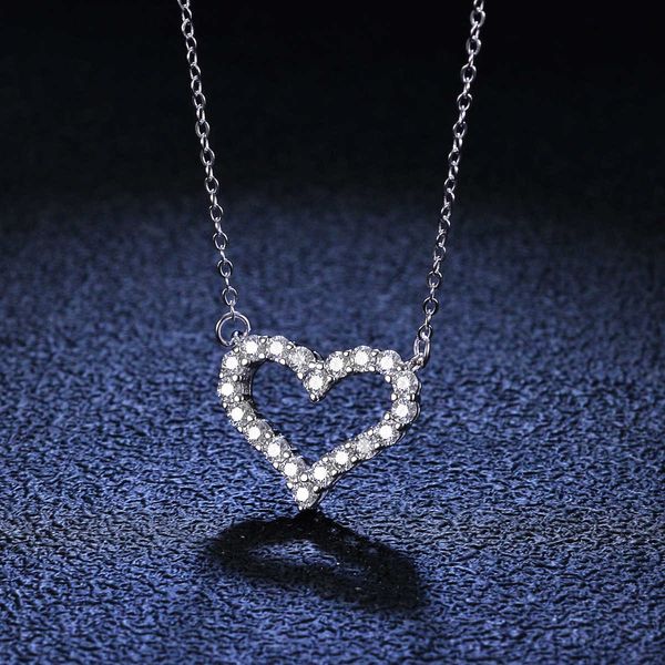 classic 925 sterling silver pendant 1 claw mosan diamond necklace women's fashion tiffay heart new collar chain
classic 925 sterling silver pendant 1 claw mosan diamond necklace women's fashion tiffay heart new collar chain