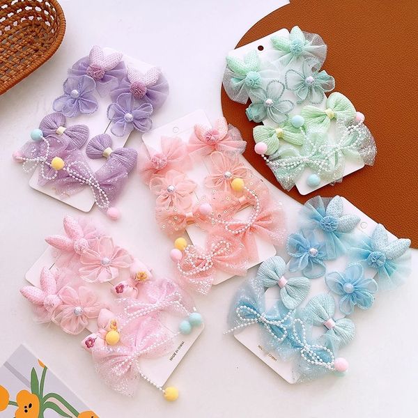 4 pair new korea fashion children's cute rabbit ears duckbill clip sweet girl princess mesh fabric bow hairpins hair accessories, Slivery;white
4 pair new korea fashion children's cute rabbit ears duckbill clip sweet girl princess mesh fabric bow hairpins hair accessories, Slivery;white