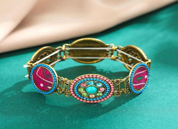 vintage round style with colorful rhinestone elastic band bracelet hollow acrylic bangle for women men jewelry4499040, Black
vintage round style with colorful rhinestone elastic band bracelet hollow acrylic bangle for women men jewelry4499040, Black