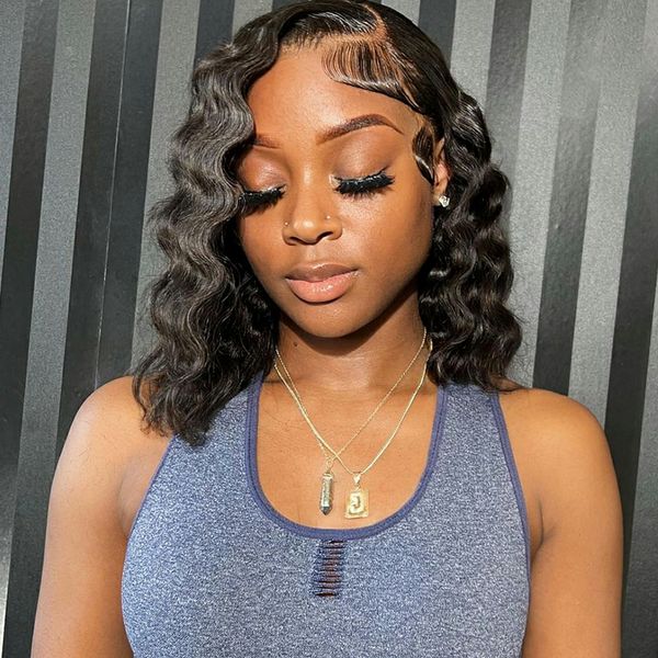 luxediva short ocean wave bob wigs 4x4 lace closure wigs side c part brazilian human hair bob wigs pre plucked for black women, Black;brown
luxediva short ocean wave bob wigs 4x4 lace closure wigs side c part brazilian human hair bob wigs pre plucked for black women, Black;brown