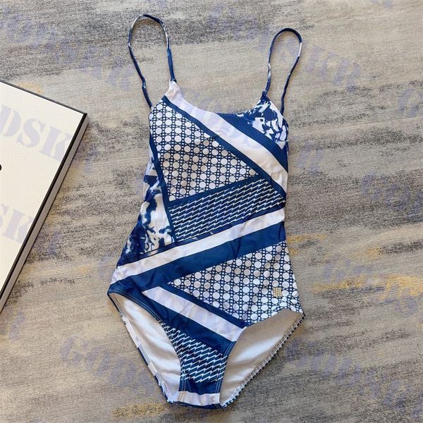 retro blue patterned swimwear womens suspender bikini fashion backless one piece swimsuit, White;black
retro blue patterned swimwear womens suspender bikini fashion backless one piece swimsuit, White;black