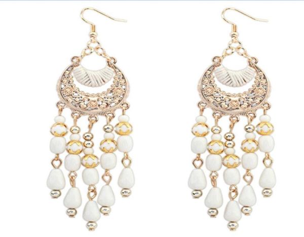 female earrings women039s bohemian fringed long section of big beads pendant earrings2464668, Silver
female earrings women039s bohemian fringed long section of big beads pendant earrings2464668, Silver