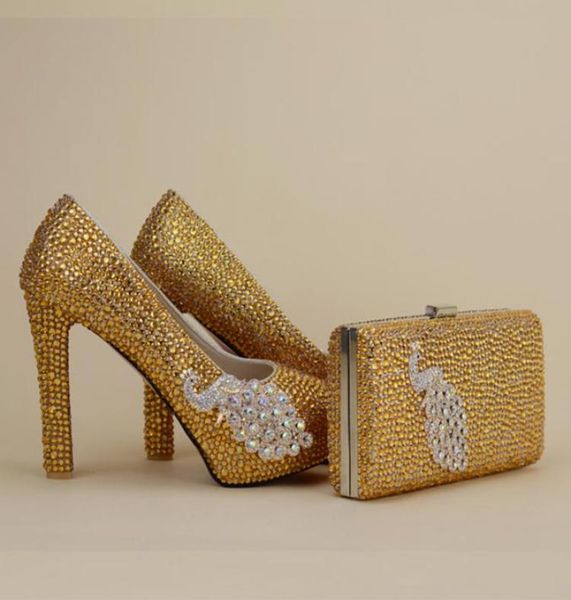 designer unique phenix decoration gold rhinestine shoes with matching bag party proms bridal wedding high heels women stile3884238, Black
designer unique phenix decoration gold rhinestine shoes with matching bag party proms bridal wedding high heels women stile3884238, Black