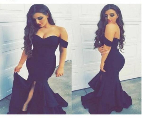 2019 mermaid split evening dresses sleeves off the shoulder backless satin formal prom gowns saudi arabia dubai9636297, Black
2019 mermaid split evening dresses sleeves off the shoulder backless satin formal prom gowns saudi arabia dubai9636297, Black
