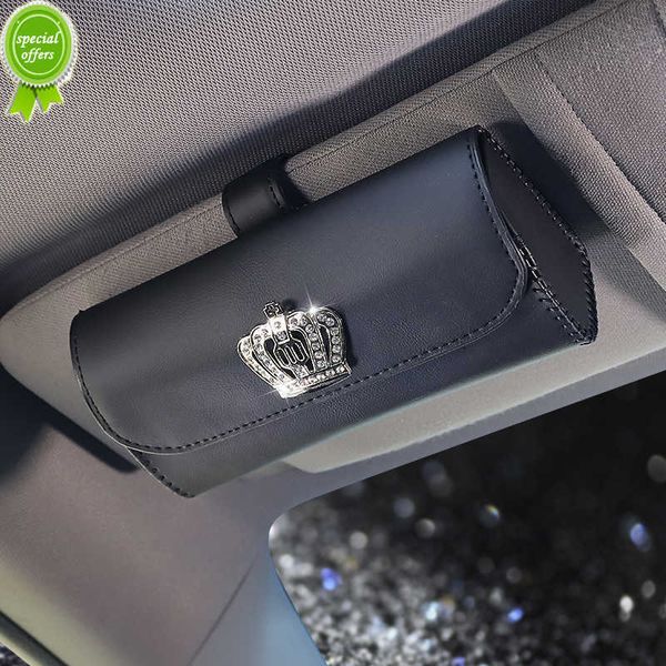 new creative leather crown car glasses holder universal sunglasses case storage box bag sunshade organizer auto interior accessories
new creative leather crown car glasses holder universal sunglasses case storage box bag sunshade organizer auto interior accessories