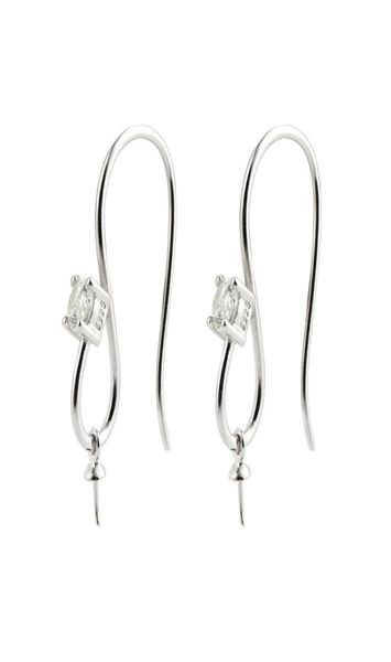 earring settings 925 sterling silver zircon fishhook with bead cap for half drilled pearls 5 pairs7469330, Slivery;crystal
earring settings 925 sterling silver zircon fishhook with bead cap for half drilled pearls 5 pairs7469330, Slivery;crystal