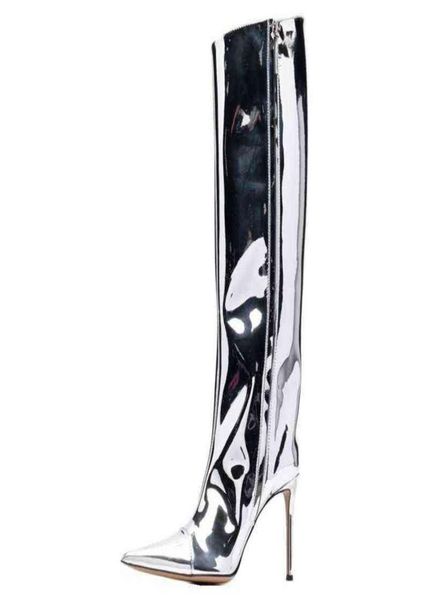 new women knee high shiny stage boots mirror boots pointed toe shoes candy color side zipper 10c4776380, Black
new women knee high shiny stage boots mirror boots pointed toe shoes candy color side zipper 10c4776380, Black