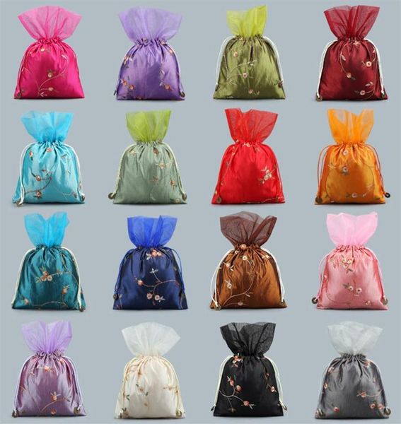 large chinese silk satin fabric jewelry gift pouch drawstring necklace bangle bracelet travel storage bag gauze packaging bags185j6582771, Pink;blue
large chinese silk satin fabric jewelry gift pouch drawstring necklace bangle bracelet travel storage bag gauze packaging bags185j6582771, Pink;blue