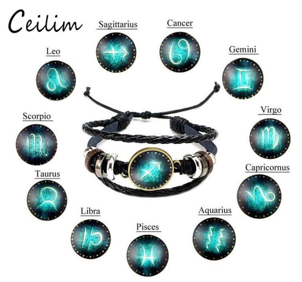 new fashion jewelry design twelve constellations leather bracelets retro handwoven beads diy zodiac bracelet for women men gift9813332, Black
new fashion jewelry design twelve constellations leather bracelets retro handwoven beads diy zodiac bracelet for women men gift9813332, Black