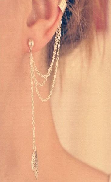 women earrings ear cuff fashion personality ear clips metal leaves tassels earrings studs ear clamps alloy electroplating jewelry 6039519, Silver
women earrings ear cuff fashion personality ear clips metal leaves tassels earrings studs ear clamps alloy electroplating jewelry 6039519, Silver