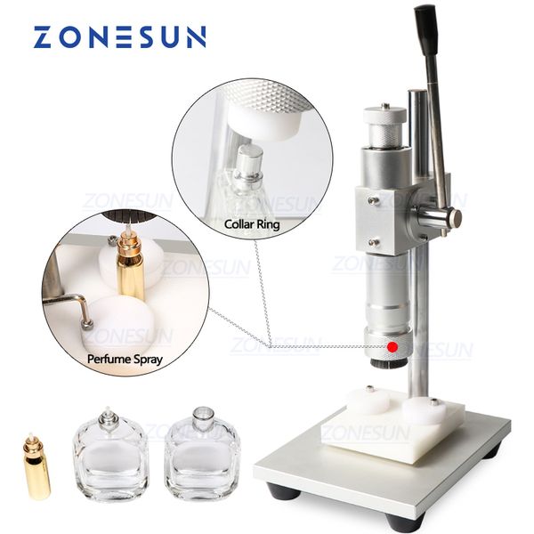 

zonesun manual crimping machine perfume capper metal collar cap press capping machine spray crimper seals zs-tyg2