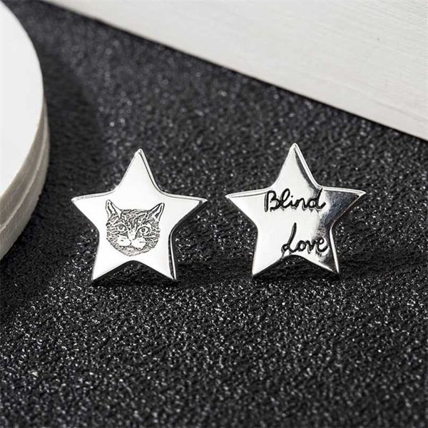 60% off designer jewelry bracelet necklace ring jiaai fearless kitten five pointed star sterling trend male female couple earrings, Golden 
60% off designer jewelry bracelet necklace ring jiaai fearless kitten five pointed star sterling trend male female couple earrings, Golden
