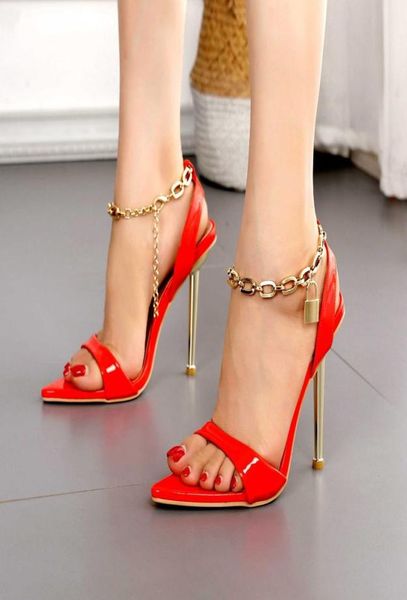 women wedding high heels pointed toe transparent sandals stiletto chain lock buckle summer clear shoes for women plus size 3542 y1163695, Black
women wedding high heels pointed toe transparent sandals stiletto chain lock buckle summer clear shoes for women plus size 3542 y1163695, Black