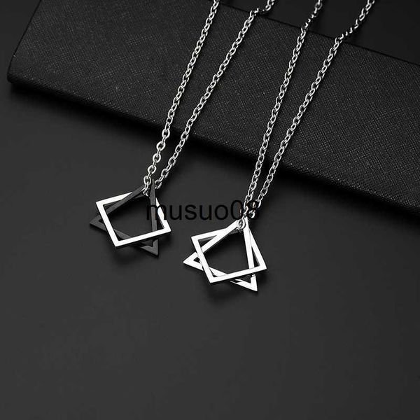 pendant necklaces geometry interlocking square triangle male pendant for men zinc alloy modern trendy geometric stacking streetwear necklace, Silver
pendant necklaces geometry interlocking square triangle male pendant for men zinc alloy modern trendy geometric stacking streetwear necklace, Silver