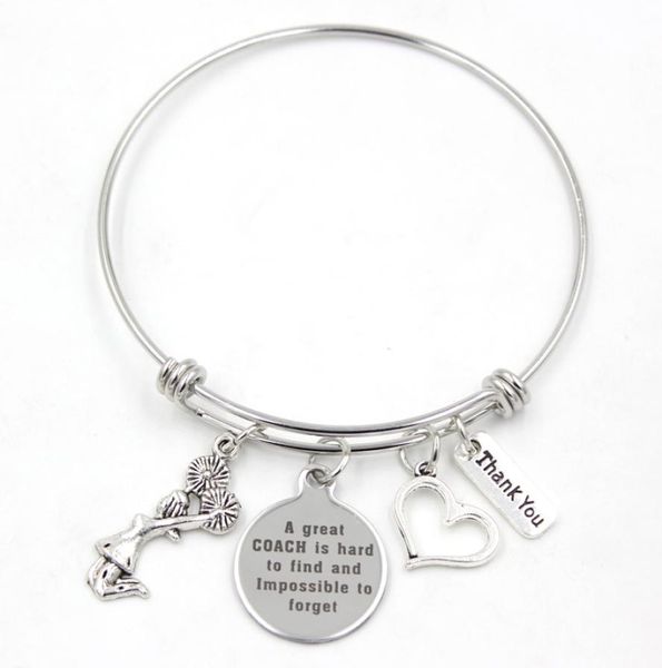 whole gifts stainless steel bracelet wire adjustable expandble bangle sport cheer trainer bracelet for cheerleader trainer tea3597124, Golden;silver
whole gifts stainless steel bracelet wire adjustable expandble bangle sport cheer trainer bracelet for cheerleader trainer tea3597124, Golden;silver