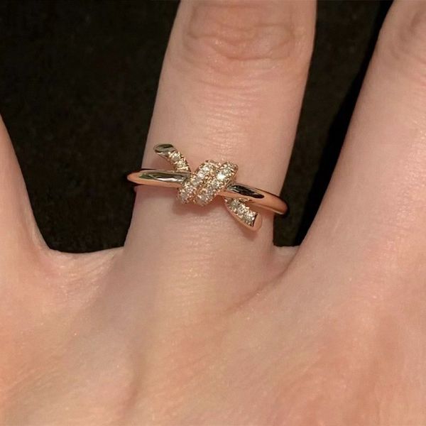 designer knot ring classic luxury diamond ring women titanium steel gold-plated engagement wedding jewelry size 5-10, Silver
designer knot ring classic luxury diamond ring women titanium steel gold-plated engagement wedding jewelry size 5-10, Silver