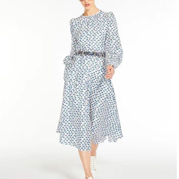 2023 dress spring/summer new style temperament waist wrapped robe elegant high waist slim print mid length skirt, Black;gray
2023 dress spring/summer new style temperament waist wrapped robe elegant high waist slim print mid length skirt, Black;gray
