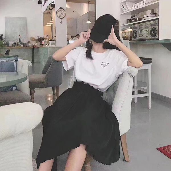 new women's t-shirt letter print luxury short sleeve designer round neck pullover casual 2023 summer female's clothes, White
new women's t-shirt letter print luxury short sleeve designer round neck pullover casual 2023 summer female's clothes, White