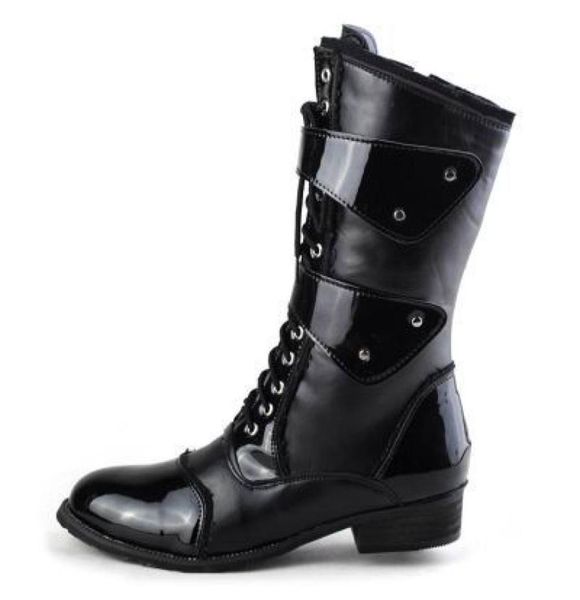 new design fashion tide mid half boots for men lace up with buckle motorcycle boot man dressing up pu leather cowboy martin boot s1483276, Black
new design fashion tide mid half boots for men lace up with buckle motorcycle boot man dressing up pu leather cowboy martin boot s1483276, Black