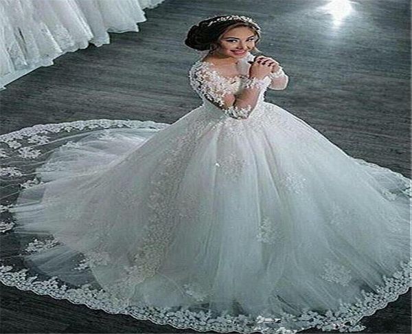 amazing tulle sheer long sleeves jewel neckline ball gown wedding dresses with beaded lace appliques bridal gowns8685903, White
amazing tulle sheer long sleeves jewel neckline ball gown wedding dresses with beaded lace appliques bridal gowns8685903, White