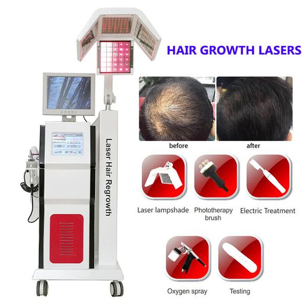 5 in 1 hair growth diode laser light therapy hair regrowth anti-hair loss combination pntherapy machine, Black
5 in 1 hair growth diode laser light therapy hair regrowth anti-hair loss combination pntherapy machine, Black