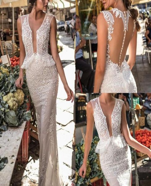 berta wedding dresses deep v neck sleeveless unique designer lace applique boho wedding dress sweep train bridal6527322, White
berta wedding dresses deep v neck sleeveless unique designer lace applique boho wedding dress sweep train bridal6527322, White