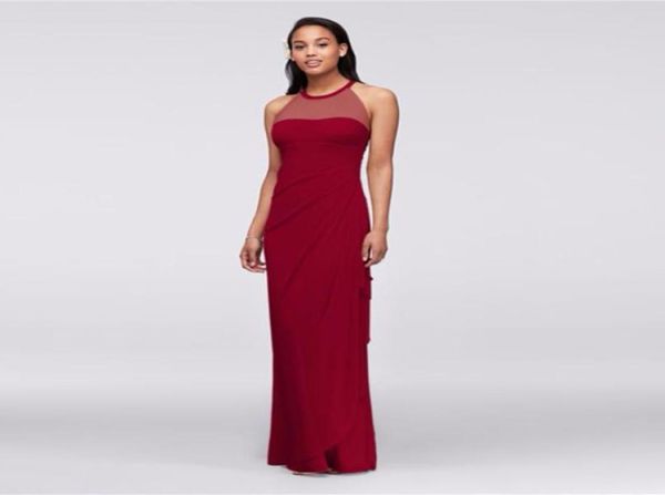 long chiffon bridesmaid dress with illusion halter neckline f15662 sheath wedding party dress evening dress formal dresses3598481, White;pink
long chiffon bridesmaid dress with illusion halter neckline f15662 sheath wedding party dress evening dress formal dresses3598481, White;pink