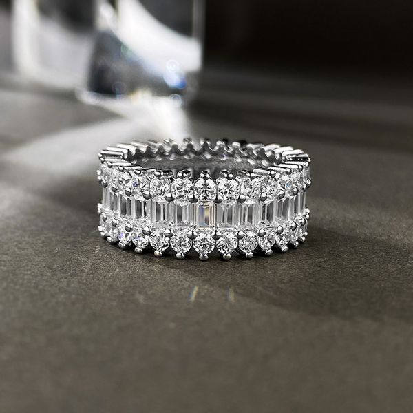 eternity lab moissanite diamond ring 100% real 925 sterling silver party wedding band rings for women men engagement jewelry, Slivery;golden
eternity lab moissanite diamond ring 100% real 925 sterling silver party wedding band rings for women men engagement jewelry, Slivery;golden