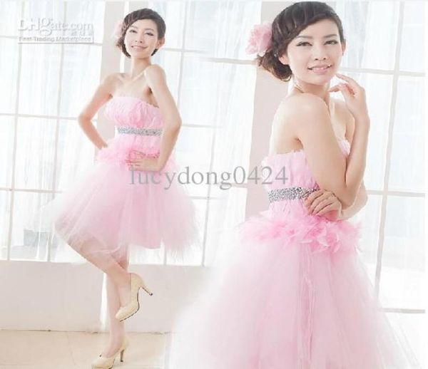 new elegant strapless tulle feather short bridesmaid dresses wedding party dresses3572695, White;pink
new elegant strapless tulle feather short bridesmaid dresses wedding party dresses3572695, White;pink