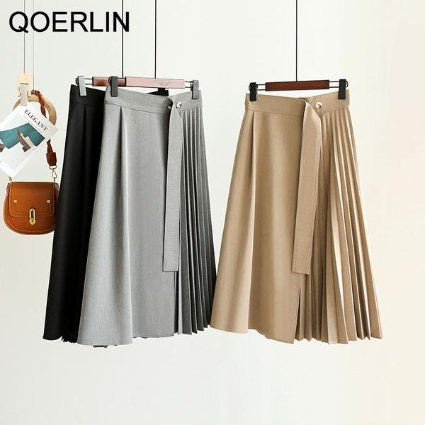 dresses qoerlin irregular pleated skirt women autumn aline high waist skirt chic midlength black skirts female, Black;gray
dresses qoerlin irregular pleated skirt women autumn aline high waist skirt chic midlength black skirts female, Black;gray