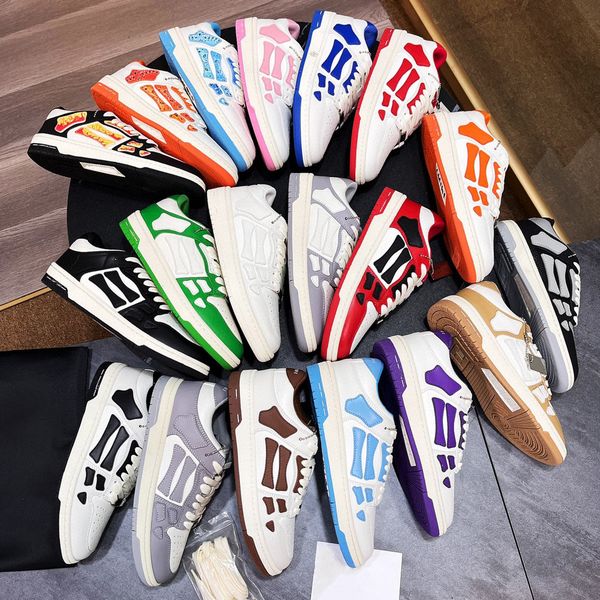 2023 designer casual shoes bone shoes men's women's color block leather sneakers lace-up casual shoes outdoor shoes, Black
2023 designer casual shoes bone shoes men's women's color block leather sneakers lace-up casual shoes outdoor shoes, Black
