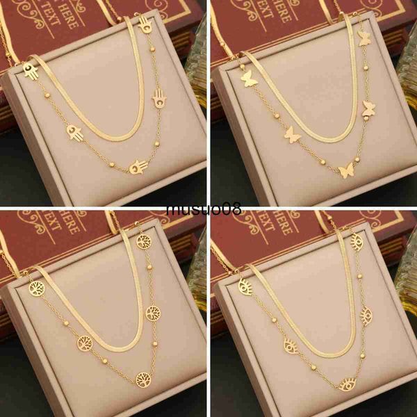 pendant necklaces 316l stainless steel eyes butterfly necklace for women 2023 trend 2-layer flat snake chain jewelry party gift j230601, Silver
pendant necklaces 316l stainless steel eyes butterfly necklace for women 2023 trend 2-layer flat snake chain jewelry party gift j230601, Silver