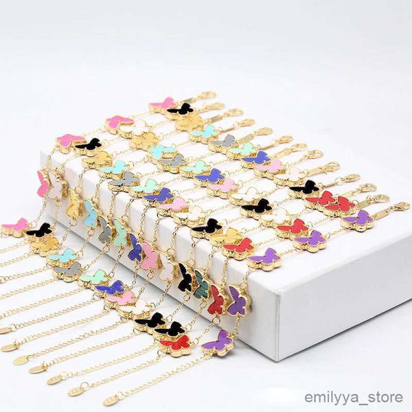 charm bracelets luxury stainless steel butterfly bracelet for women gift fashion colorful butterfly charm bracelet wholesale, Golden;silver
charm bracelets luxury stainless steel butterfly bracelet for women gift fashion colorful butterfly charm bracelet wholesale, Golden;silver