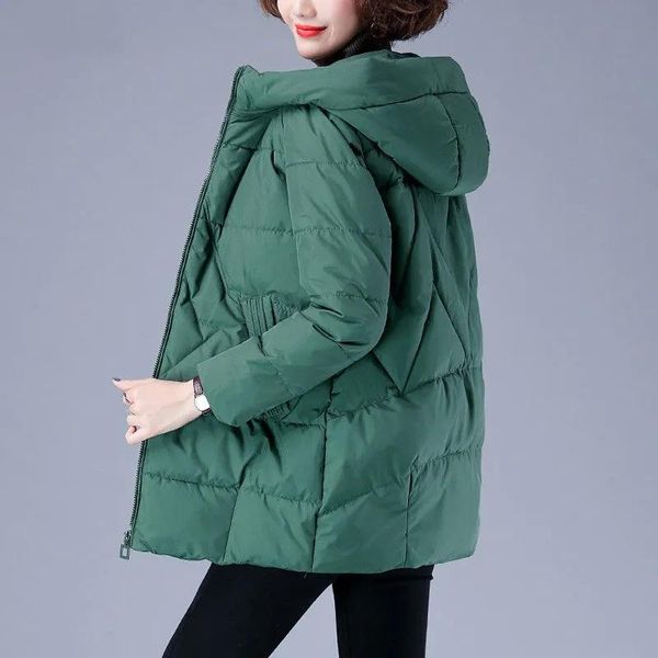 leather 2022 women elegant winter padded jacket zipper thick korean loose hooded padded coat female black parkas mother outwear
leather 2022 women elegant winter padded jacket zipper thick korean loose hooded padded coat female black parkas mother outwear