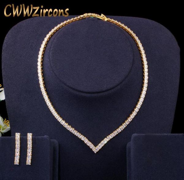earrings necklace very shiny cubic zirconia pave yellow gold color women party choker and earring brides jewelry set t4216332110, Silver
earrings necklace very shiny cubic zirconia pave yellow gold color women party choker and earring brides jewelry set t4216332110, Silver