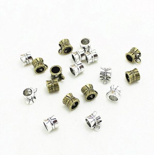 new 1000lot antique silver bronze bail beads spacer beads for dangling charms fit european bracelet 10x8mm hole 45mm5841246, Black
new 1000lot antique silver bronze bail beads spacer beads for dangling charms fit european bracelet 10x8mm hole 45mm5841246, Black
