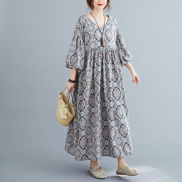 dresses johnature new korean vneck half sleeve print loose dresses 2023 autumn casual korean lantern sleeve women dress, Black;gray
dresses johnature new korean vneck half sleeve print loose dresses 2023 autumn casual korean lantern sleeve women dress, Black;gray