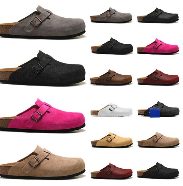 slippers boston clogs designer sandals men women slide slippers soft footbed clog suede leather buckle strap shoes woody outdoor indoor 778e, Black
slippers boston clogs designer sandals men women slide slippers soft footbed clog suede leather buckle strap shoes woody outdoor indoor 778e, Black